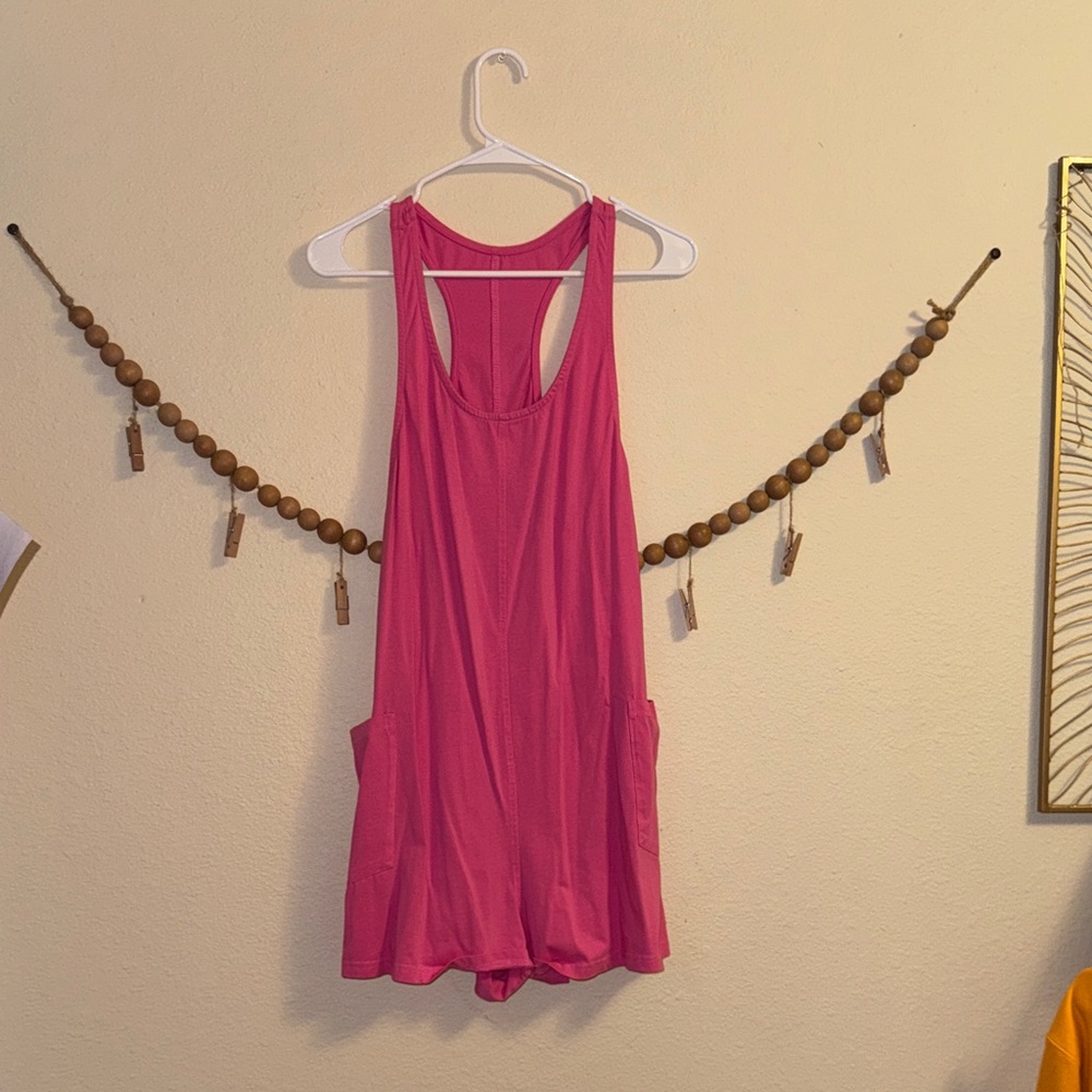 Pink Sleeveless Romper